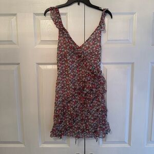 Sharon Couture Floral Ruffle Mini Dress